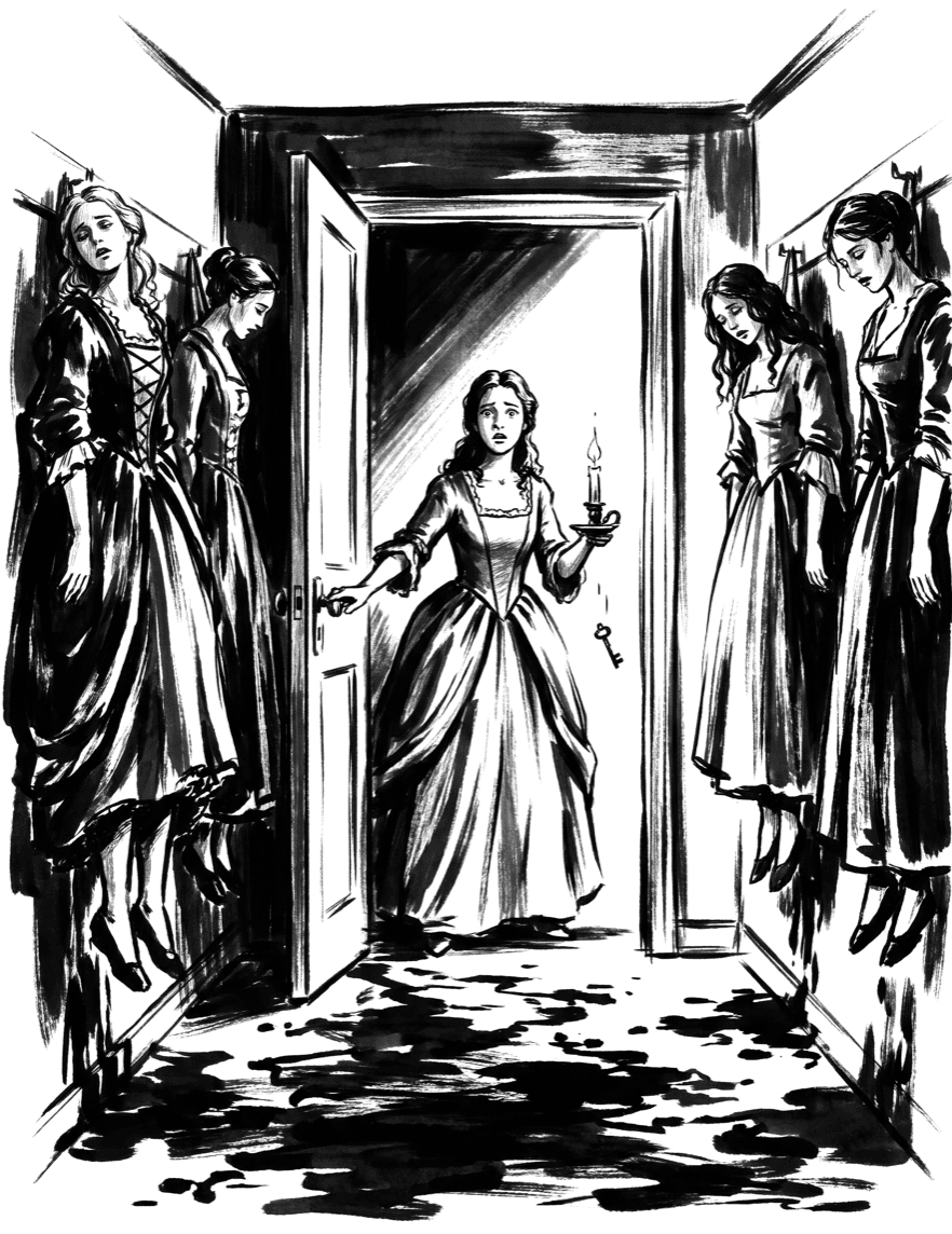 Ink drawing: Bluebeard