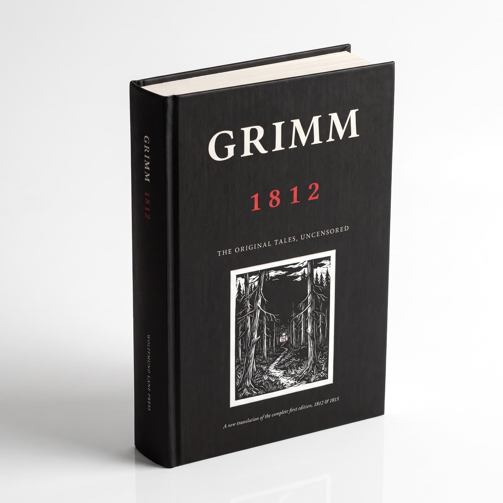 Grimm 1812 hardcover, three-quarter view