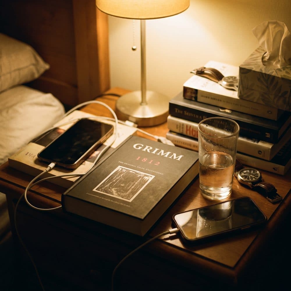The book on a nightstand