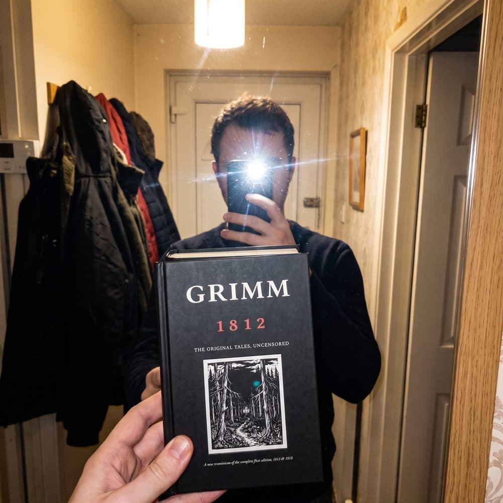 Reader holding the book